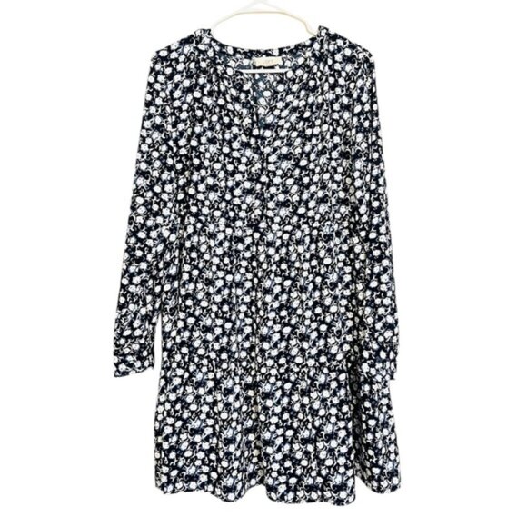 2/$25 LOFT - Blue & White Floral Long Sleeve Dress - Picture 1 of 8